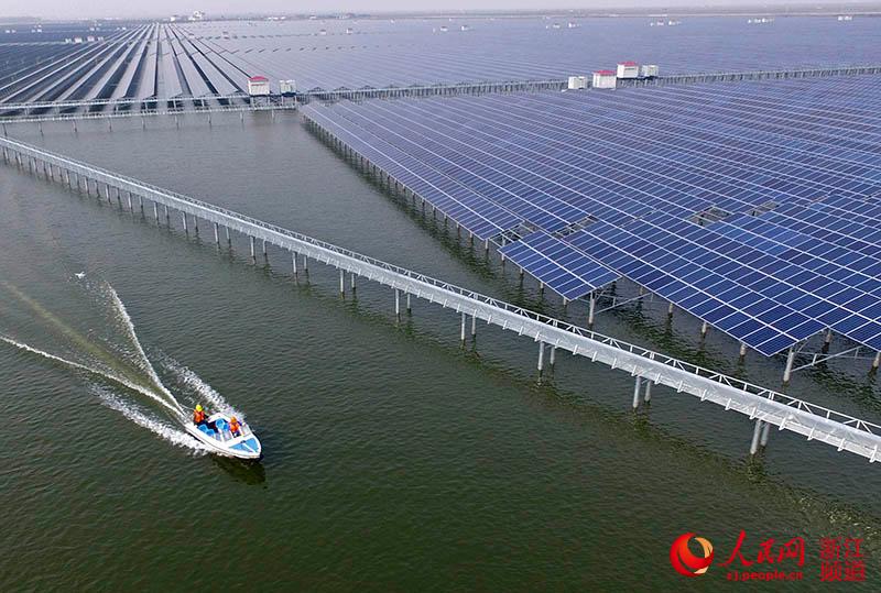 全国最大规模渔光互补光伏发电项目在浙江慈