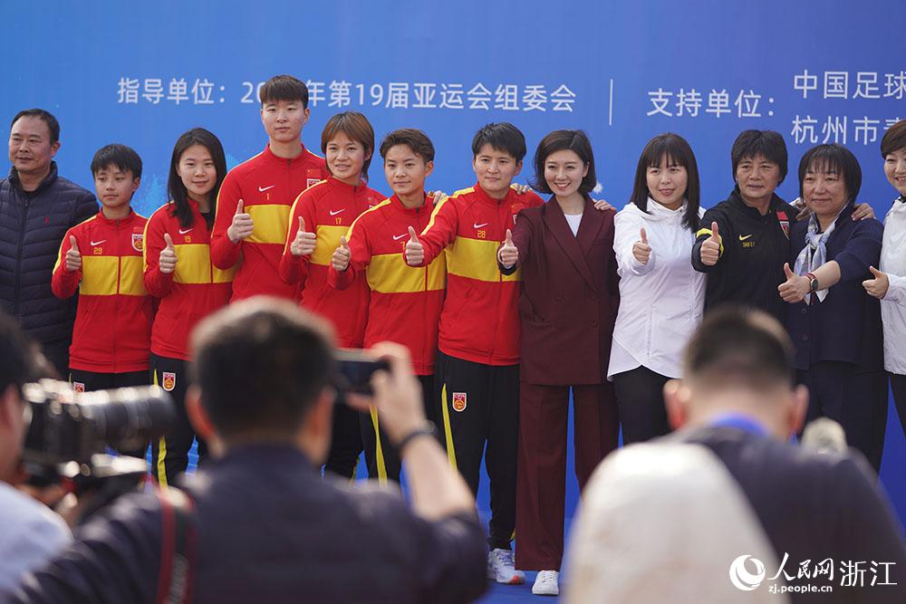 3月3日，中國女足助力亞運活動。人民網 章勇濤攝