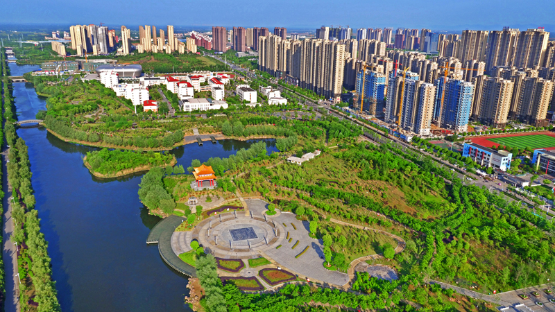 城区龙蟠河公园。滁州市林业局供图