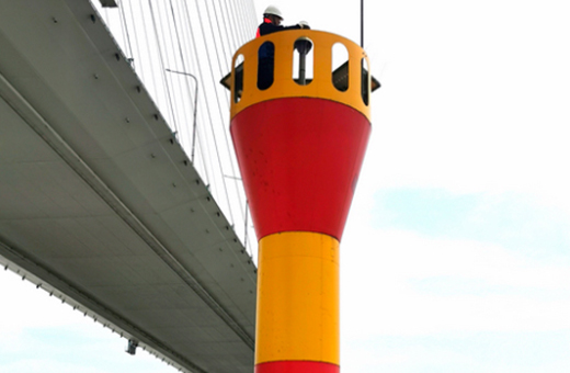 宁波航标处为通苏嘉甬铁路杭州湾大桥建设提供航海保障服务