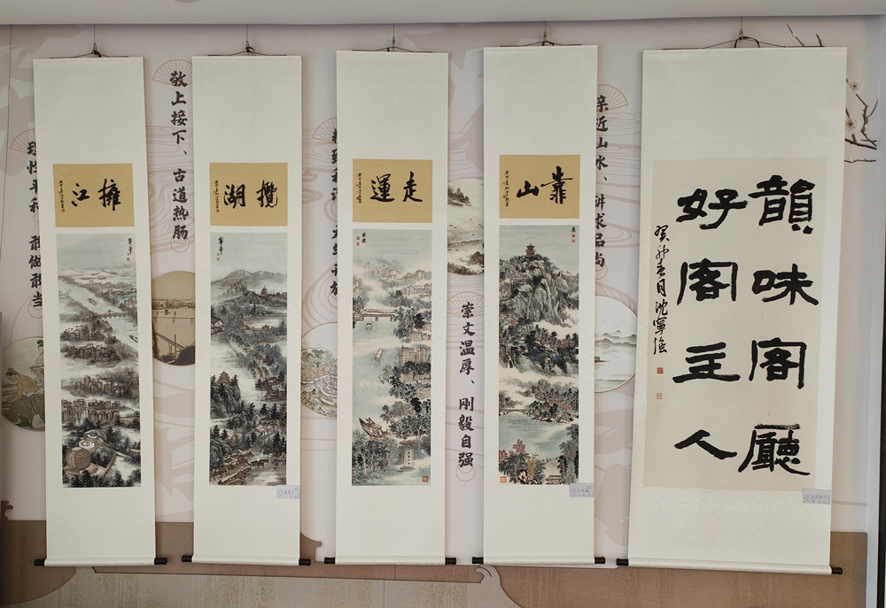 “迎精彩亞運 展韻味上城”書畫展舉辦。龔燕青攝
