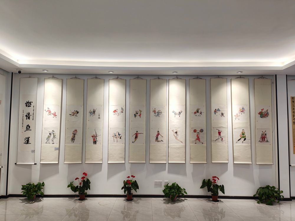 “迎精彩亚运 展韵味上城”书画展举办。龚燕青摄