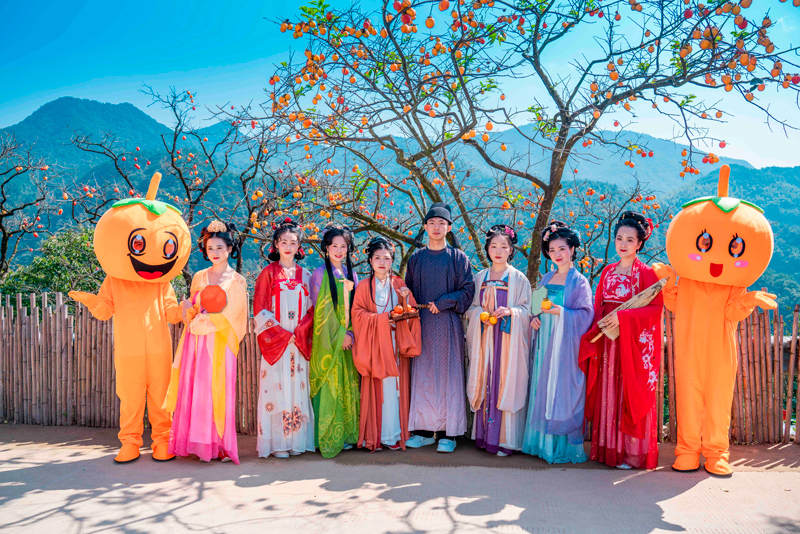 柿子节人气旺。儒岙镇供图