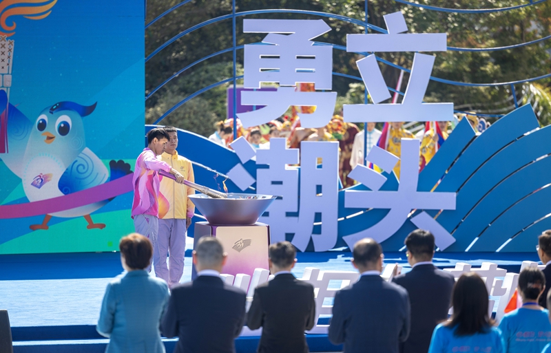 杭州第4届亚残运会火炬传递活动在萧山收官。杭州亚残组委火炬传递运行团队供图