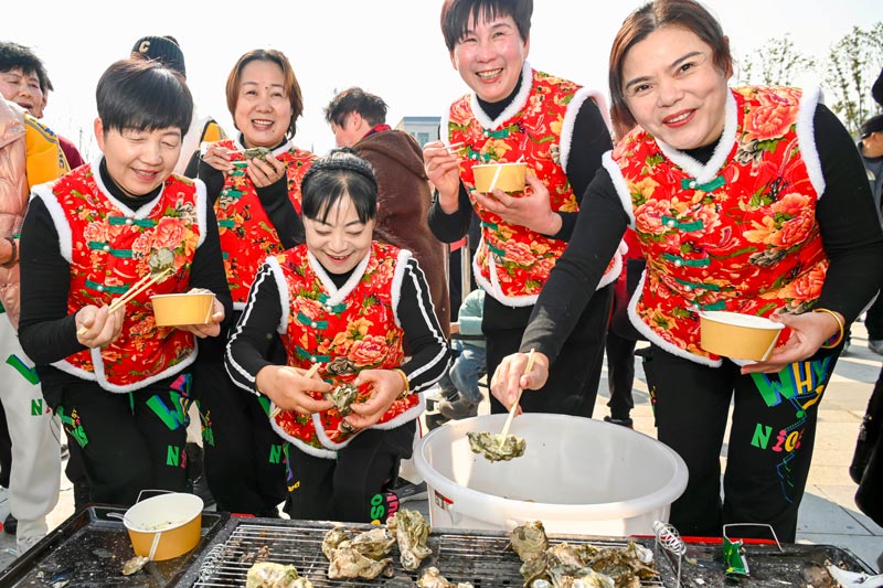 牡蛎文化节活动现场。西店镇供图