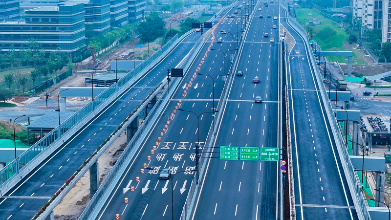 杭徽互通项目正式通车。余杭区交通运输局供图