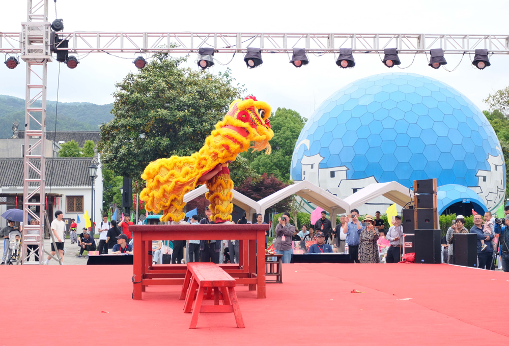 少年獅王比賽現場。程欣攝