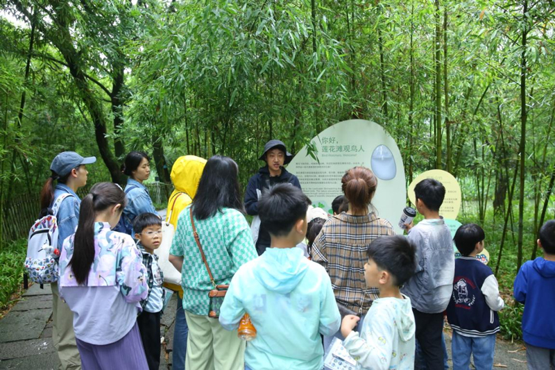 觀鳥活動現場。西溪濕地供圖