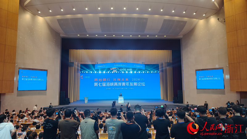 第七届海峡两岸青年发展论坛开幕。人民网 刘欣蔚摄