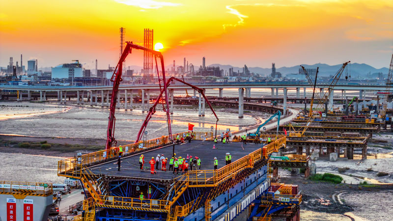 项目建设现场。浙交建设供图