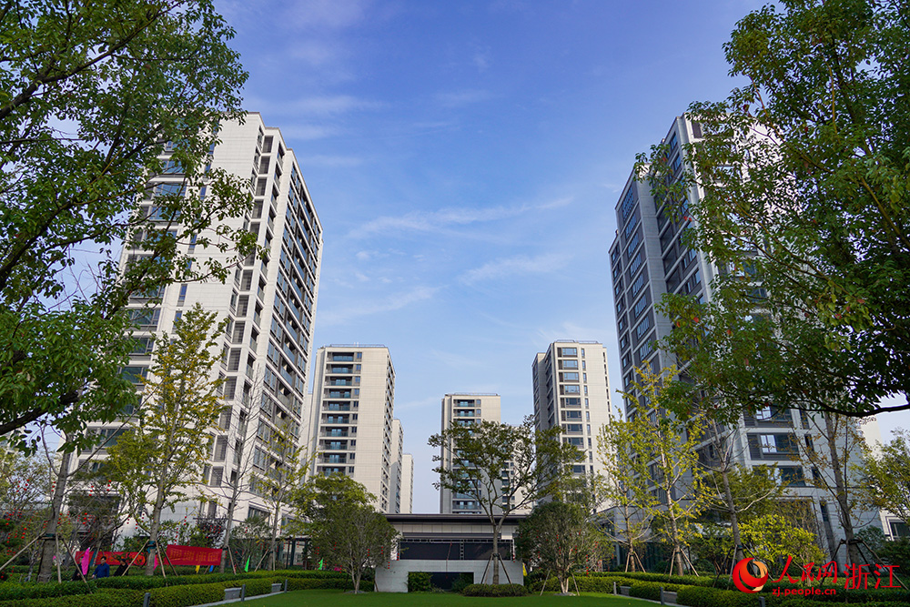 浙江省杭州市石橋街道楊家社區回遷安置房。人民網 章勇濤攝