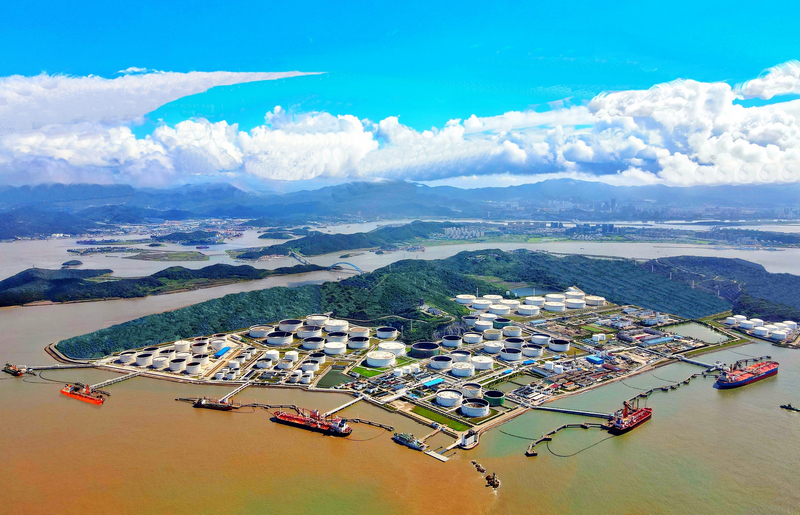 中化兴中石油转运（舟山）有限公司岙山基地。受访者供图