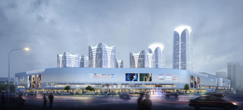浙江义乌全球数贸中心效果图。受访者供图
