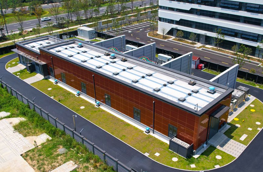 安吉縣110千伏城北變電站是全壽命周期“零碳”變電站。吳夢璐 攝