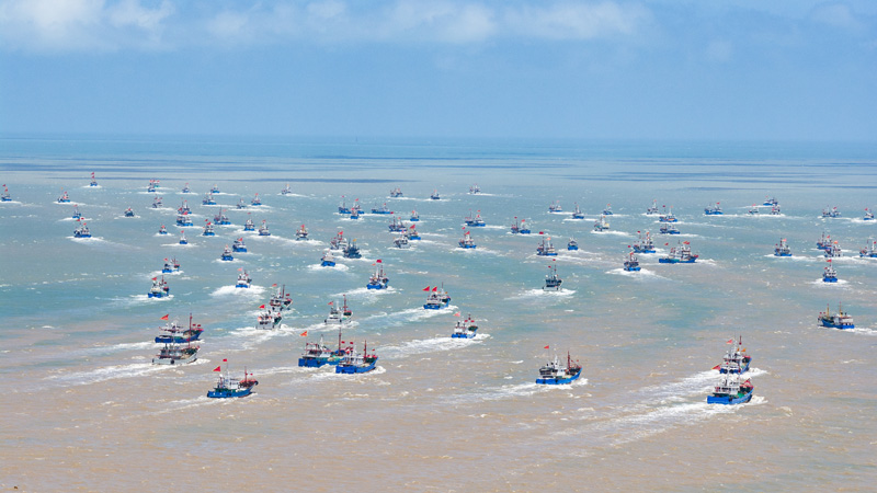 台州沿海开渔现场。中国石化浙江分公司供图