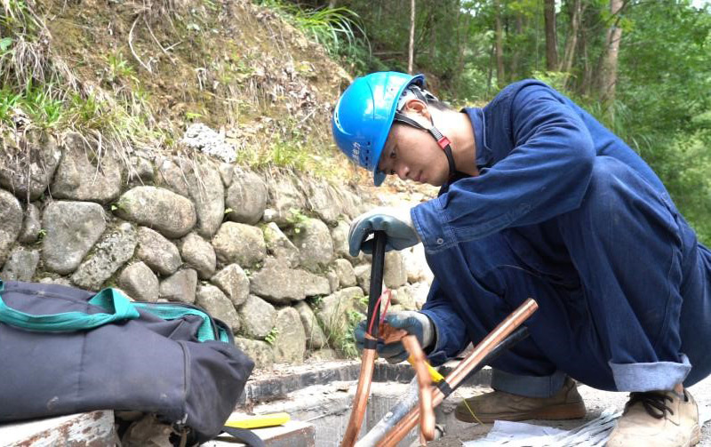 作业现场。杭州龙源电力有限公司供图