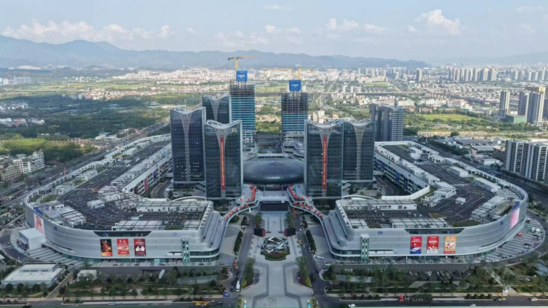 義烏第六代市場核心標志項目——全球數貿中心。義烏市委宣傳部供圖