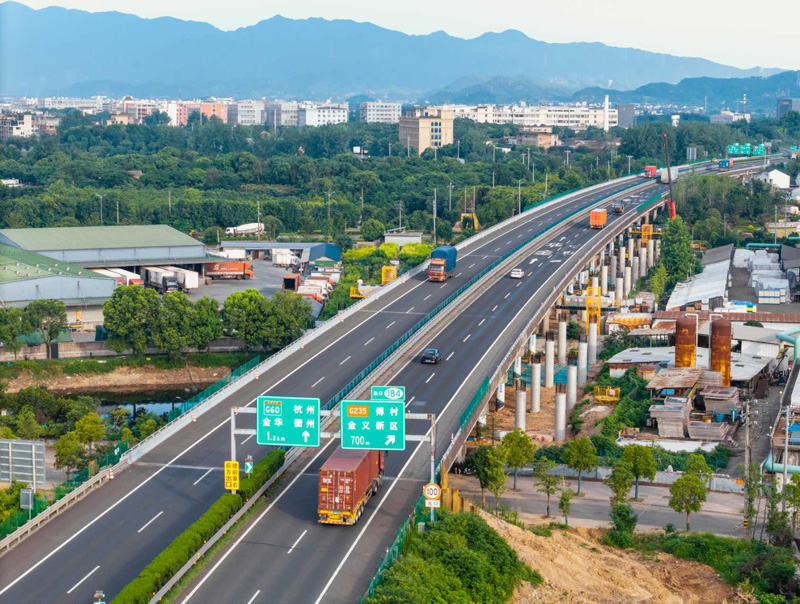 甬金改擴建金華段。浙高建公司供圖
