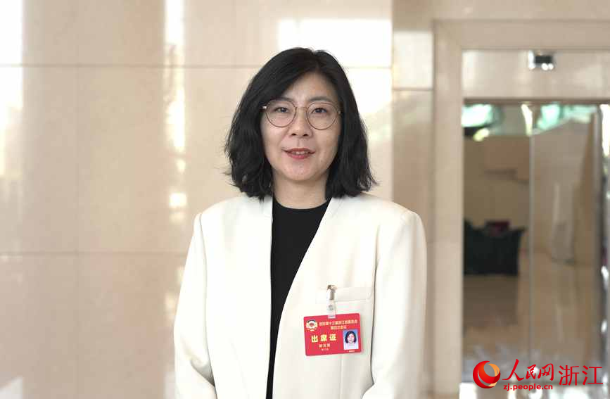 浙江省政协委员孙元菁。人民网记者 郭扬摄