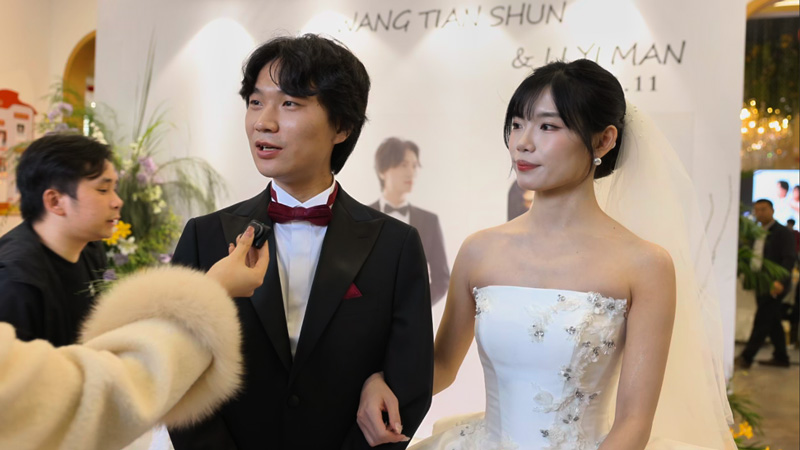 “禮堂婚禮”在宋岙村文化禮堂舉辦。瑞安市委宣傳部供圖