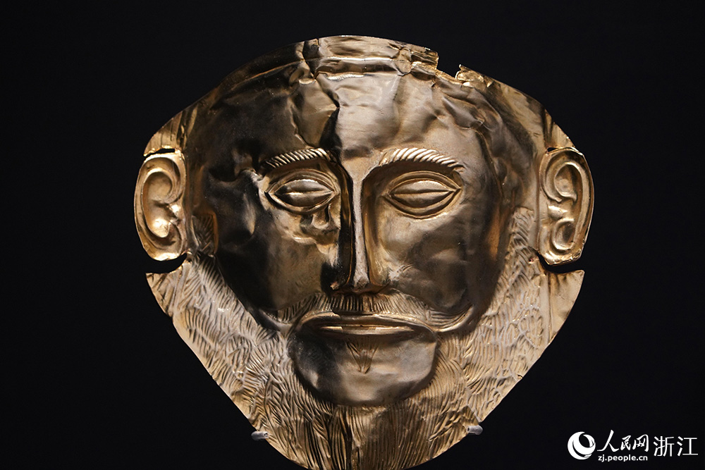 “古希臘的旅程”展覽上的展品。人民網 章勇濤攝