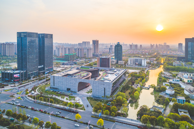 嘉善图书馆、博物馆（两馆）建筑群。嘉善县委宣传部供图