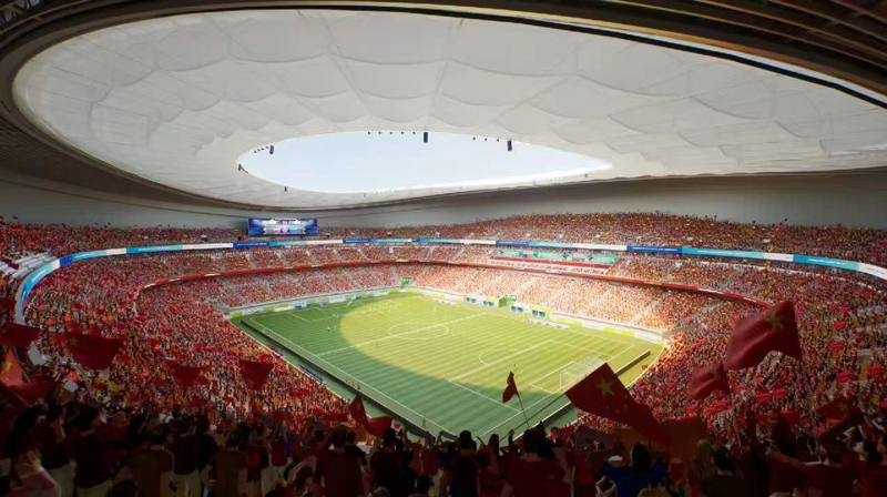 余杭國際體育中心效果圖。余杭區委宣傳部供圖