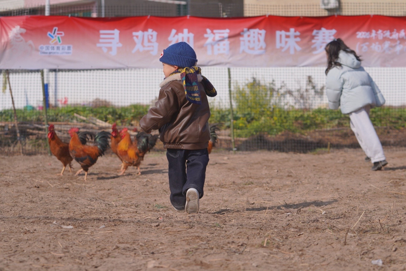 “捉鸡趣味赛”现场。临海市委宣传部供图