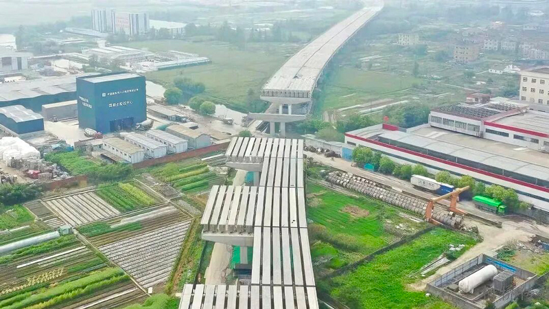 杭州中环柯桥段正在加快建设。史维颖摄