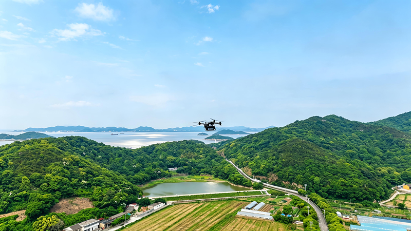无人机配送场景。舟山市普陀区交通运输局供图