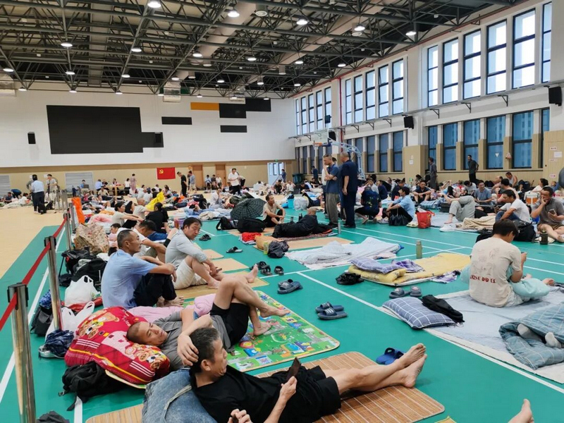 安置点内，人们正在休息。钱塘区委宣传部供图