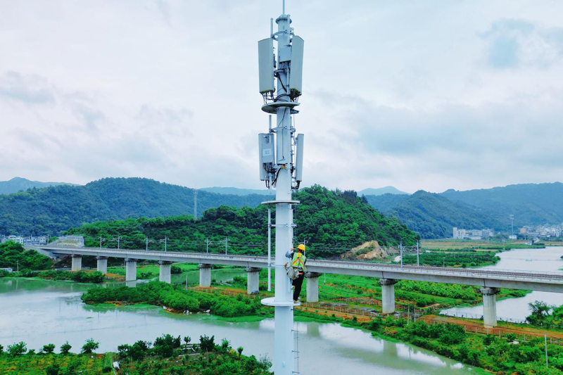 浙江移动开展杭台高铁温玉段沿线基站建设。浙江移动供图