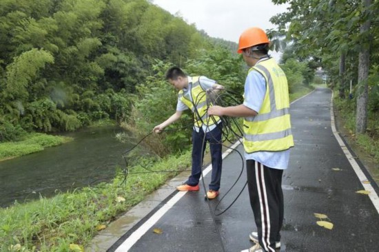 浙江移动湖州分公司对重点防范线路进行检查